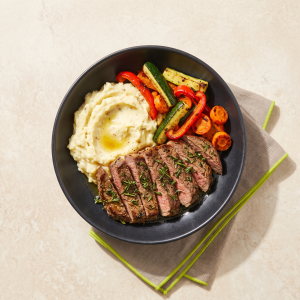 Thyme and Rosemary Steak with Mashed Potatoes